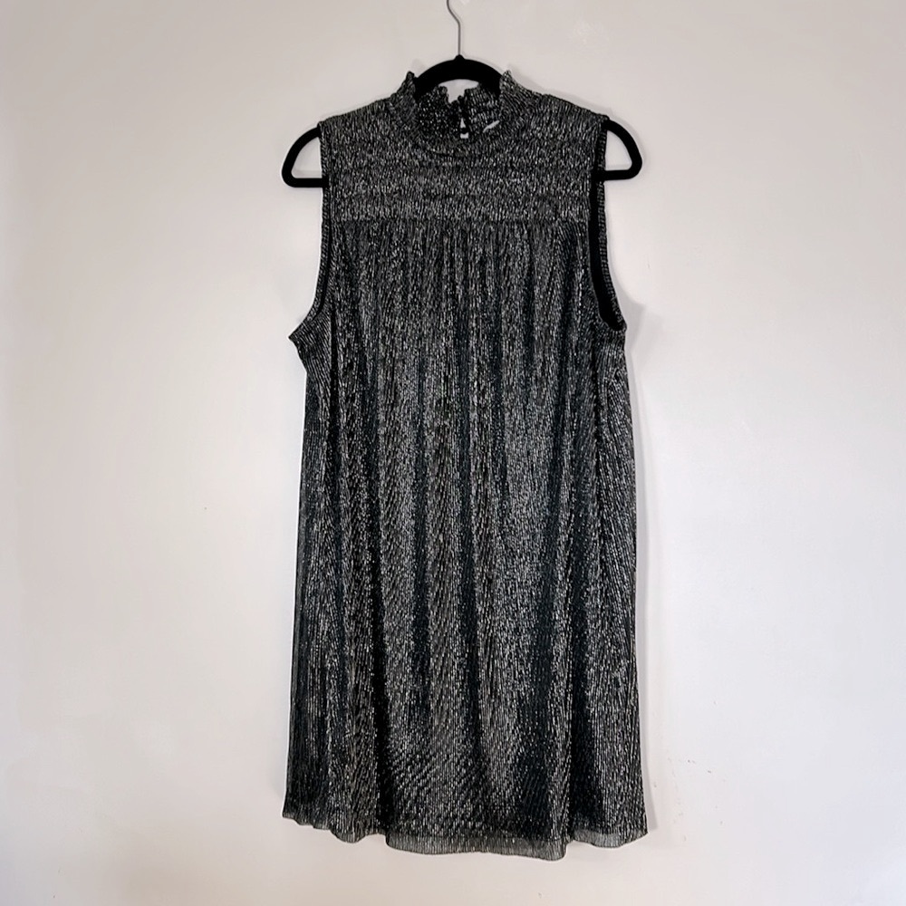 Nine West Silver Metallic Threading Sleeveless Wo… - image 1